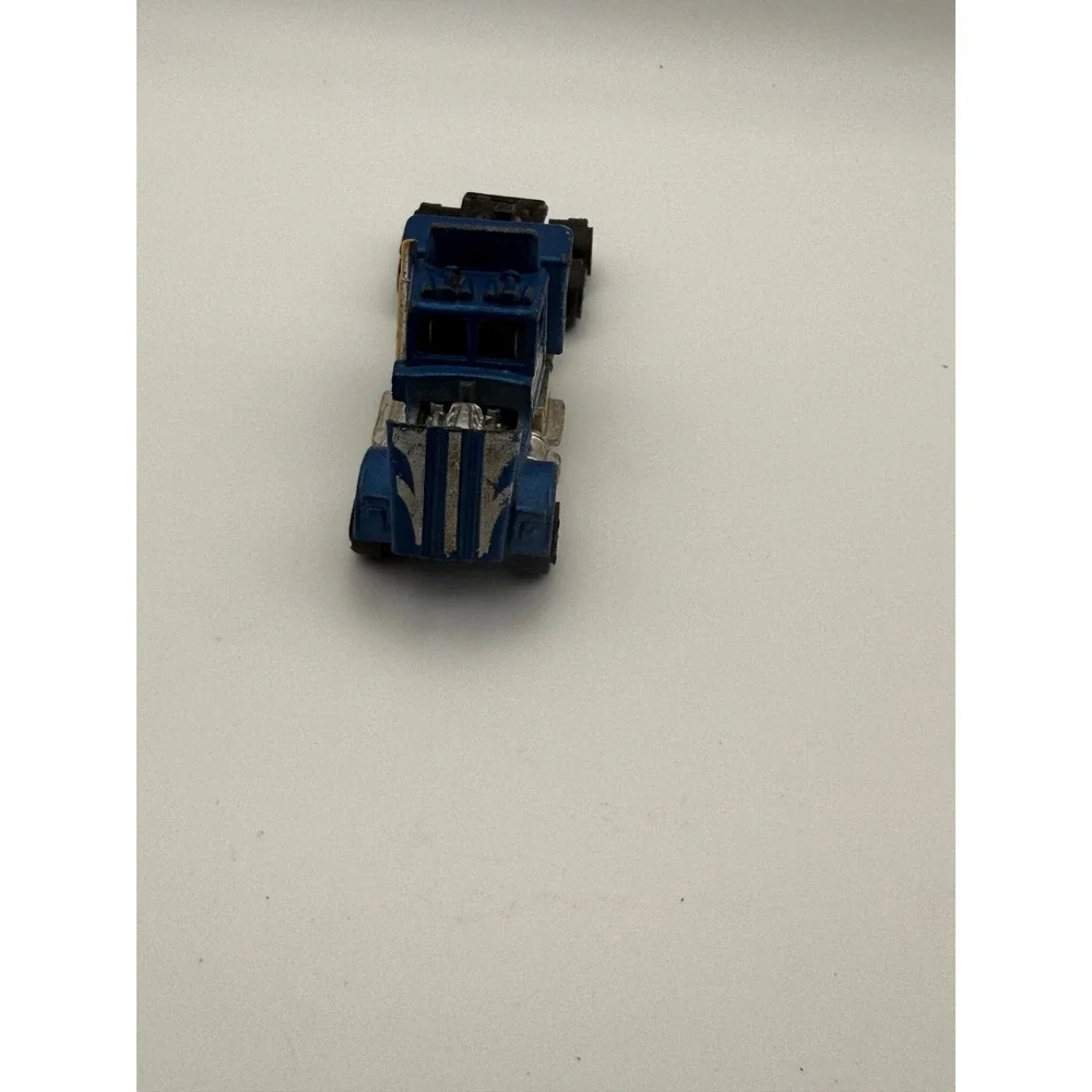 Vintage 1981 Zima Diecast Semi Truck Cab Blue 1/64 Scale Made in Hong Kong Toy